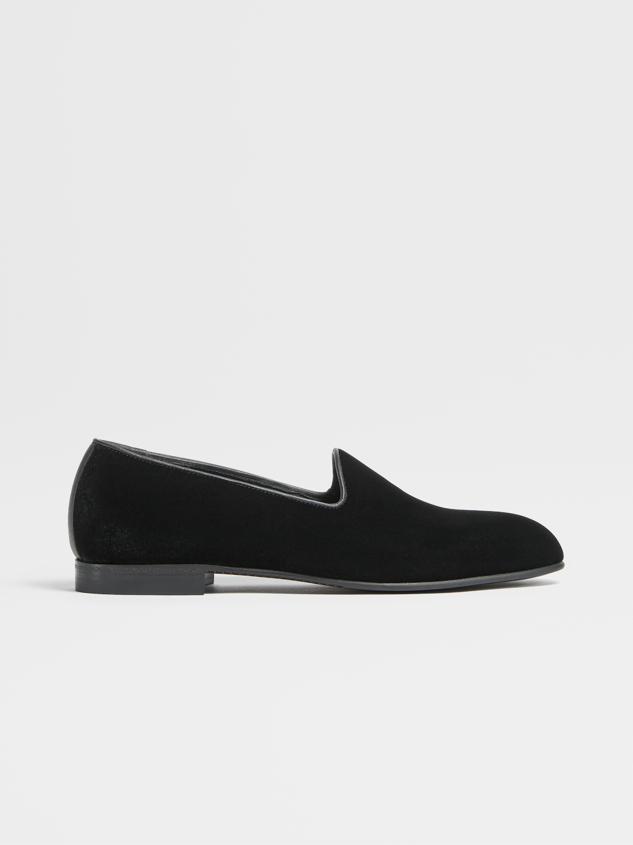 Black Velvet Gala Slip-on Shoes